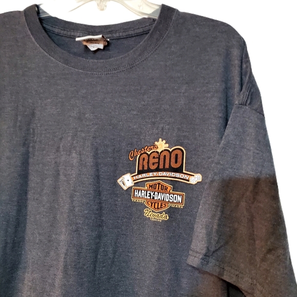 Harley Davidson Men's T-shirt Gray XXL Reno - Picture 3 of 7